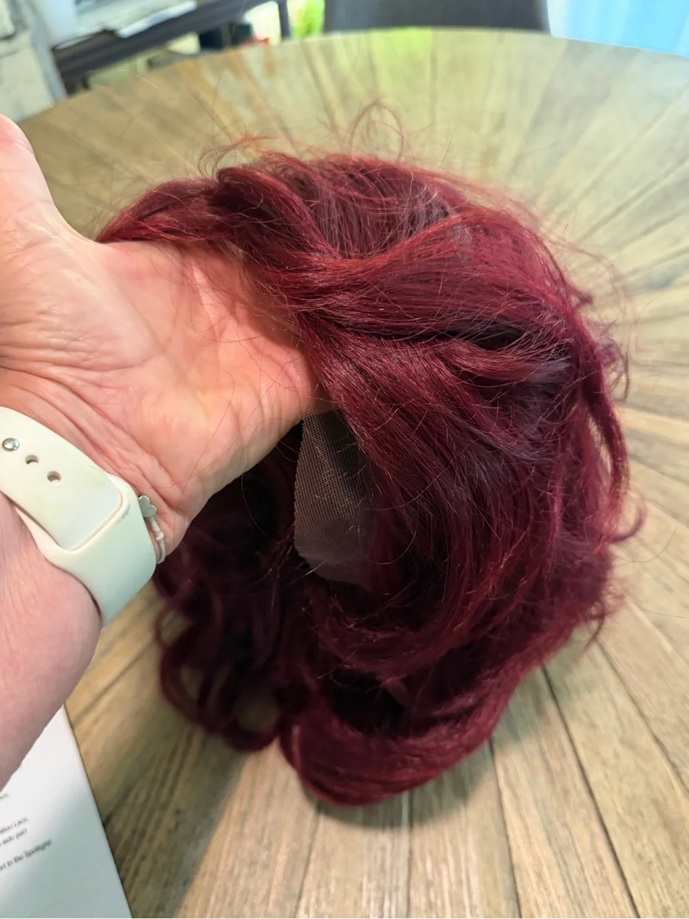 NWT Mane Concept Red Carpet Cotton Lace Front Wig Red Burgundy Curly Futura